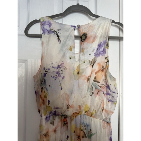 NWOT Lara G.women’s Silk Blend Medium Maxi Long Floral Dress  Made In Italy - Picture 8 of 11